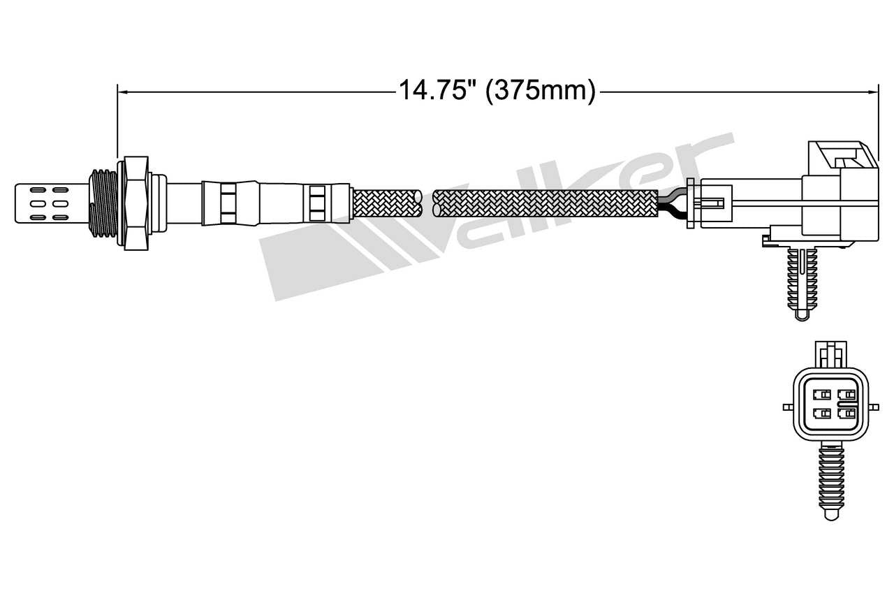 Walker Products Walker Products 250-24018 Oxygen Sensor 4-W Direct Fit 250-24018