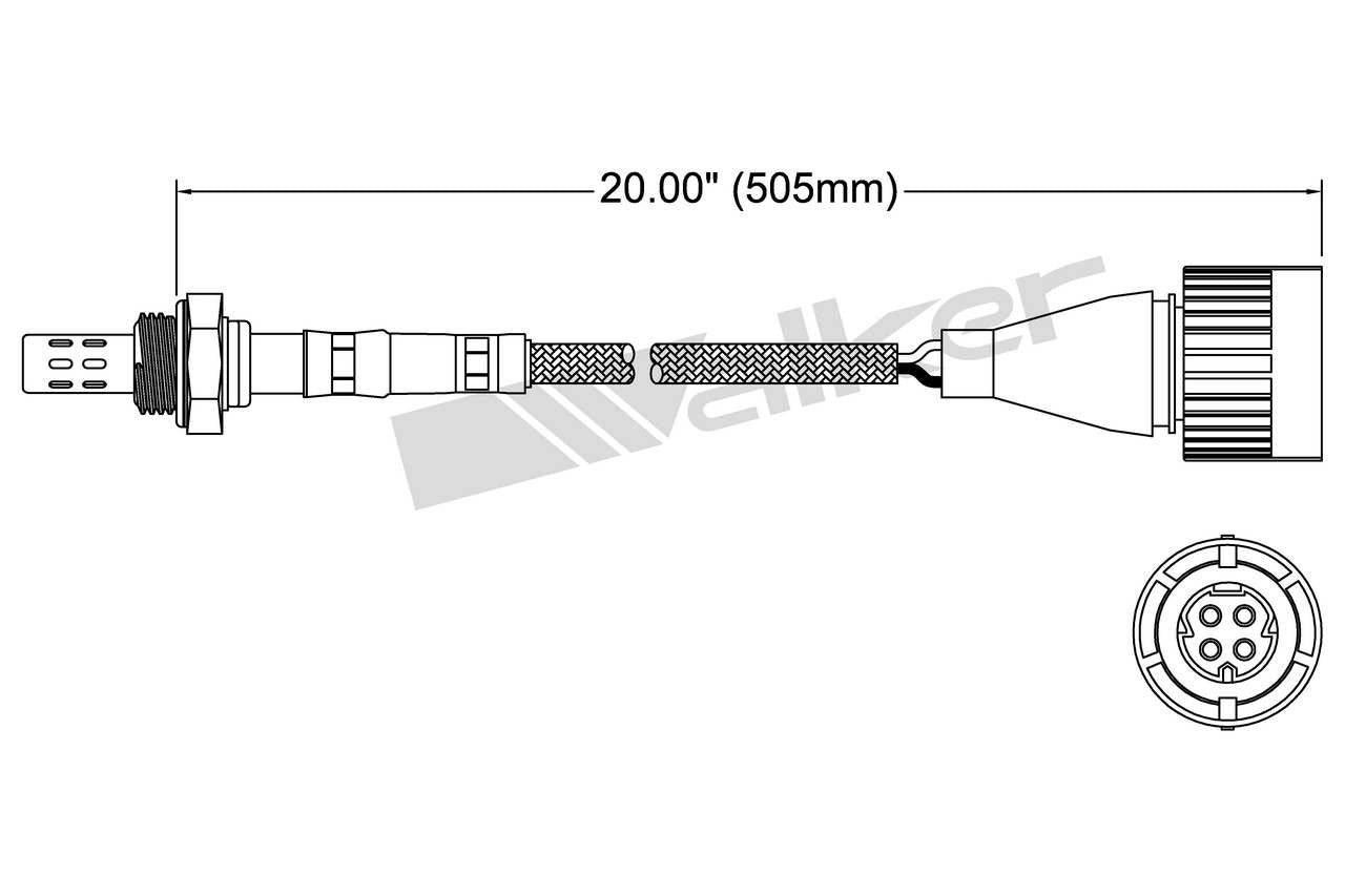 Walker Products Walker Products 250-24035 Oxygen Sensor 4-W Direct Fit 250-24035