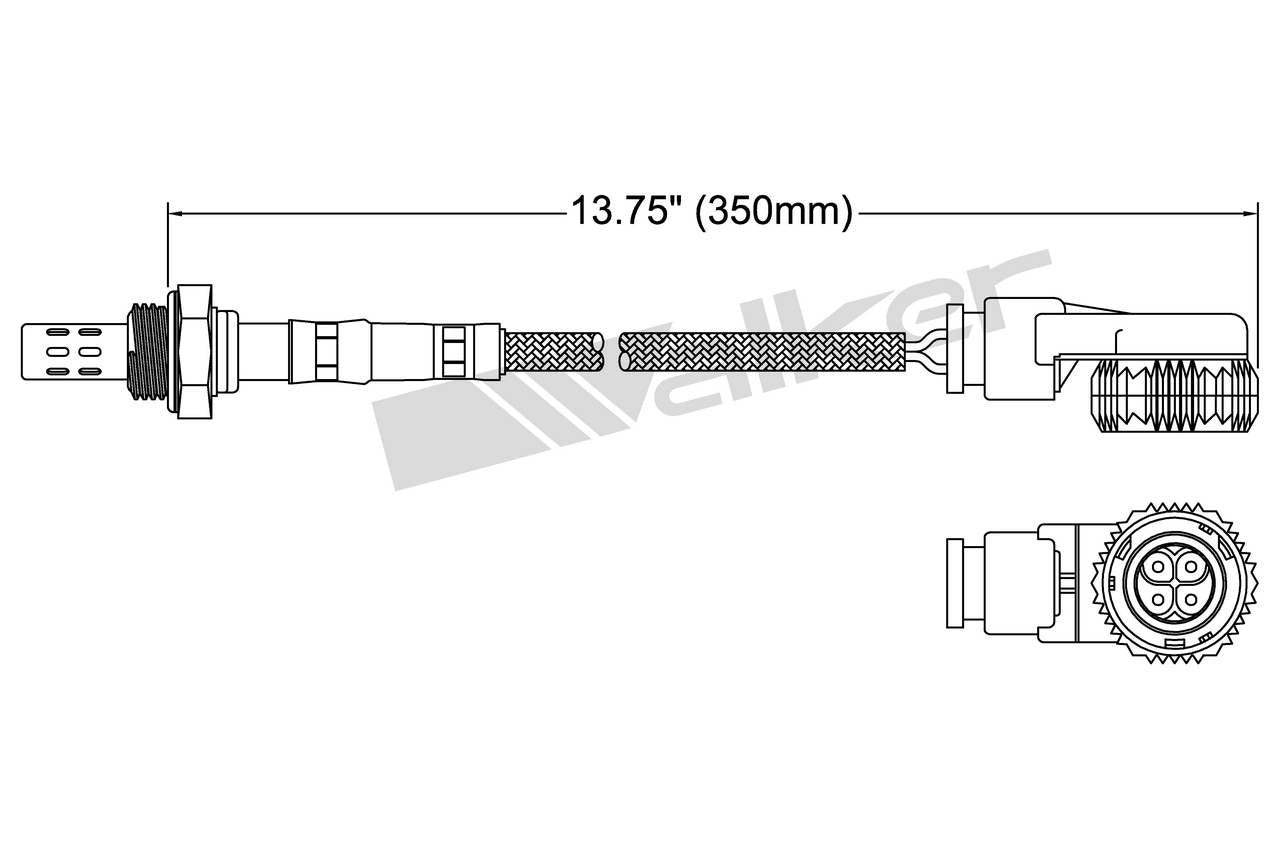 Walker Products Walker Products 250-24038 Oxygen Sensor 4-W Direct Fit 250-24038