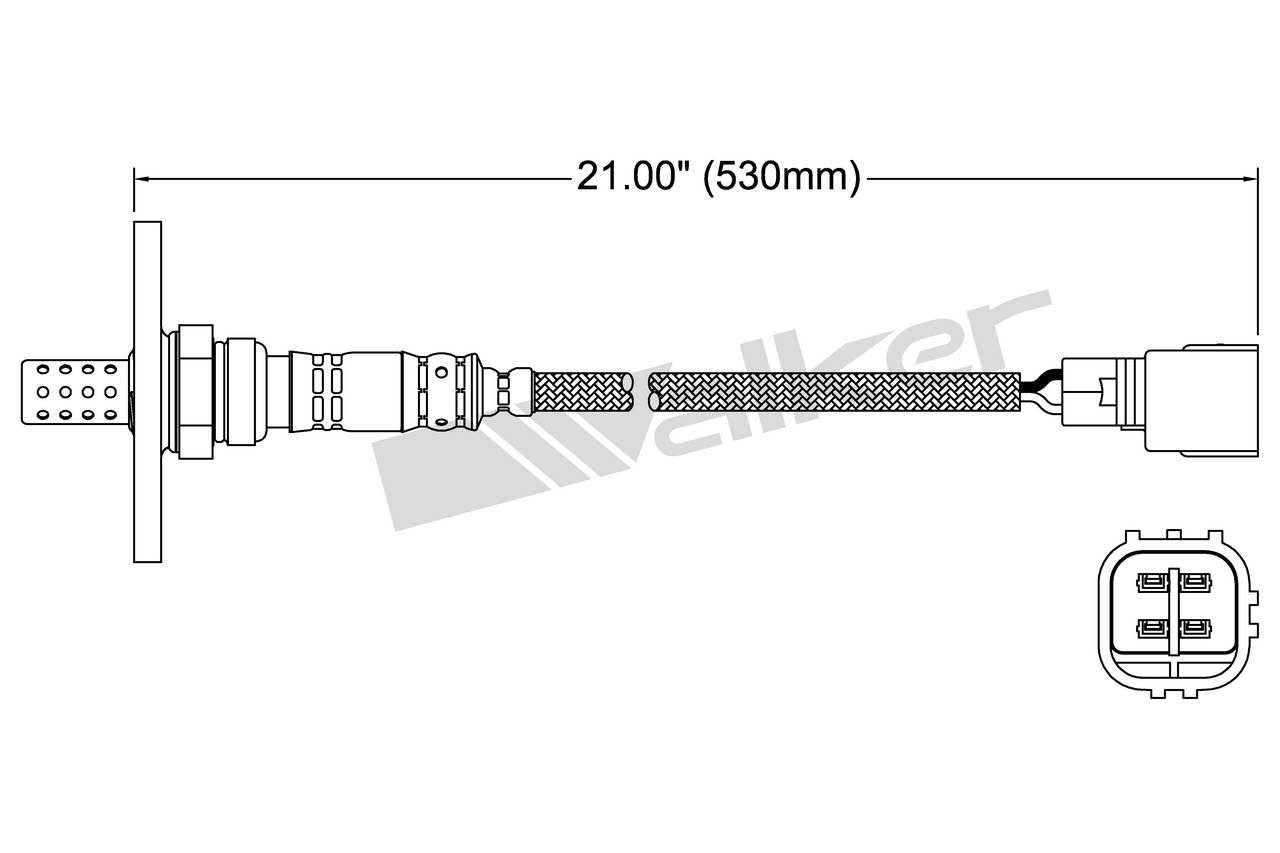 Walker Products Walker Products 250-24052 Oxygen Sensor 4-W Direct Fit W/Flange 250-24052