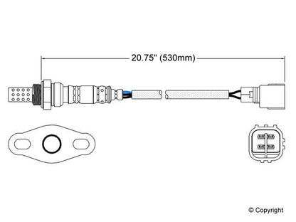 Walker Products Walker Products 250-24052 Oxygen Sensor 4-W Direct Fit W/Flange 250-24052