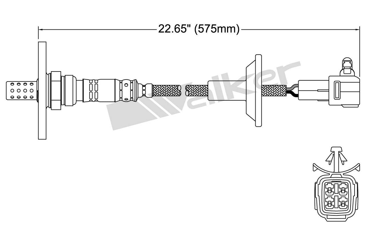 Walker Products Walker Products 250-24053 Oxygen Sensor 4-W Direct Fit W/Flange 250-24053