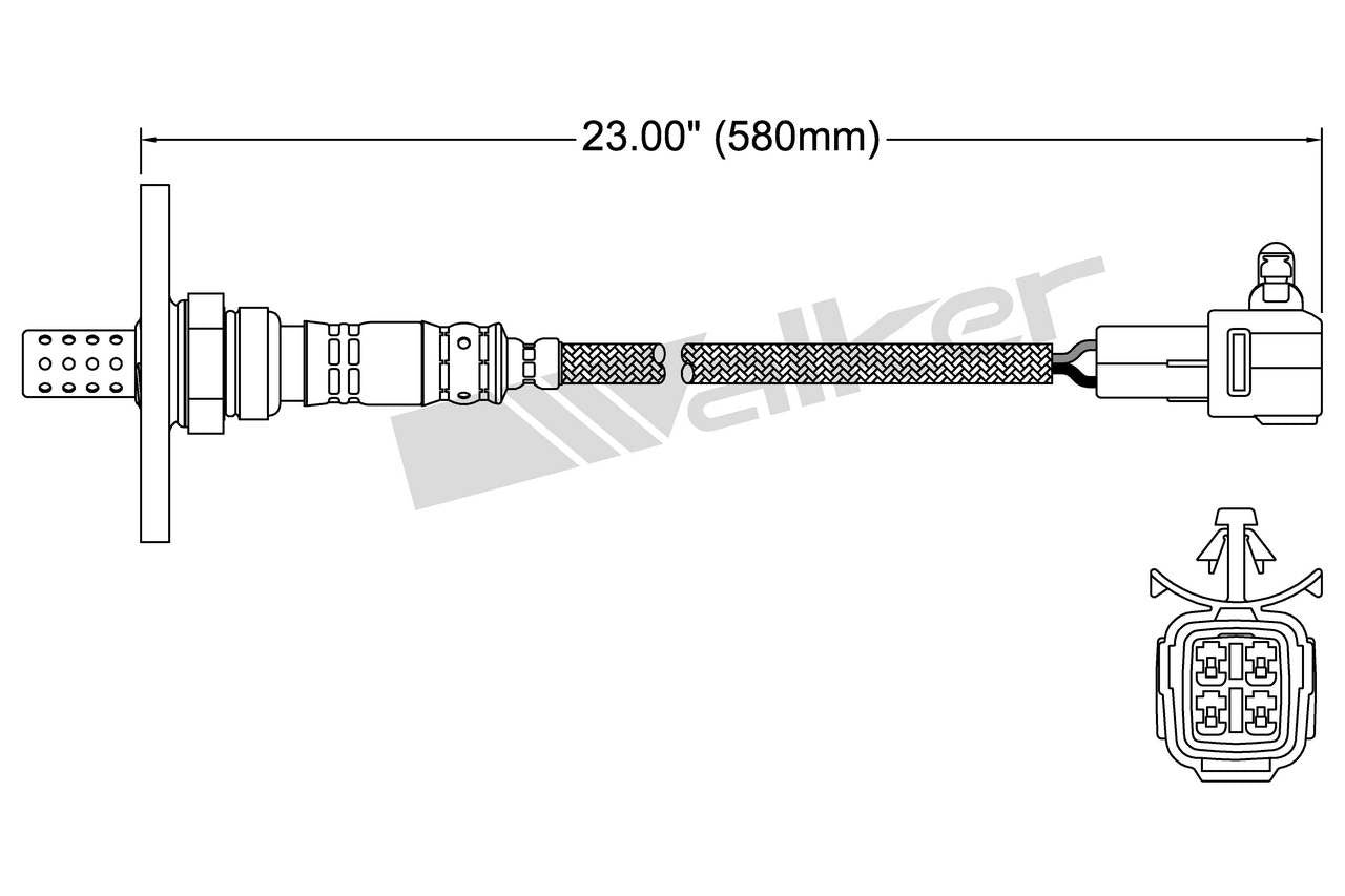 Walker Products Walker Products 250-24055 Oxygen Sensor 4-W Direct Fit W/Flange 250-24055