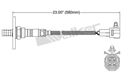 Walker Products Walker Products 250-24055 Oxygen Sensor 4-W Direct Fit W/Flange 250-24055
