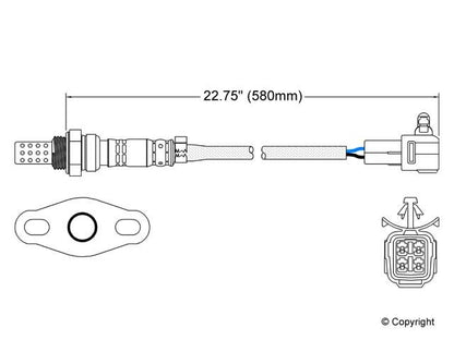 Walker Products Walker Products 250-24055 Oxygen Sensor 4-W Direct Fit W/Flange 250-24055