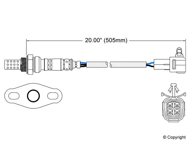 Walker Products Walker Products 250-24056 Oxygen Sensor 4-W Direct Fit W/Flange 250-24056