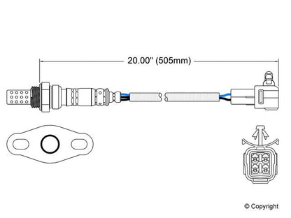 Walker Products Walker Products 250-24056 Oxygen Sensor 4-W Direct Fit W/Flange 250-24056