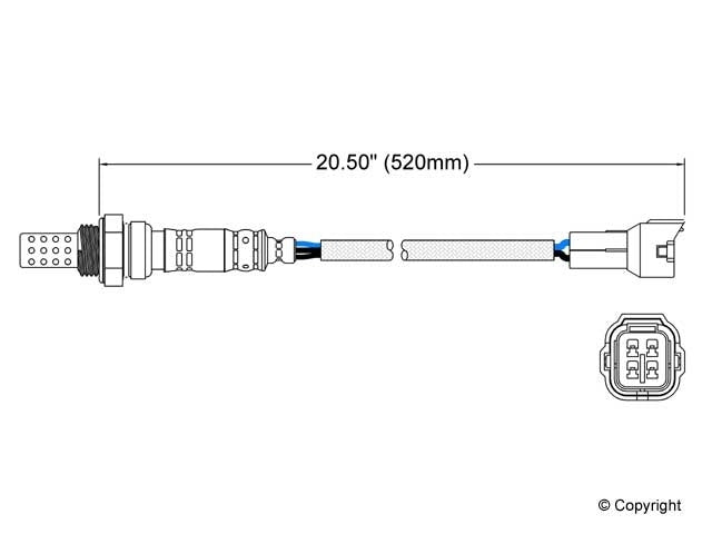 Walker Products Walker Products 250-24060 Oxygen Sensor 4-W Direct Fit 250-24060