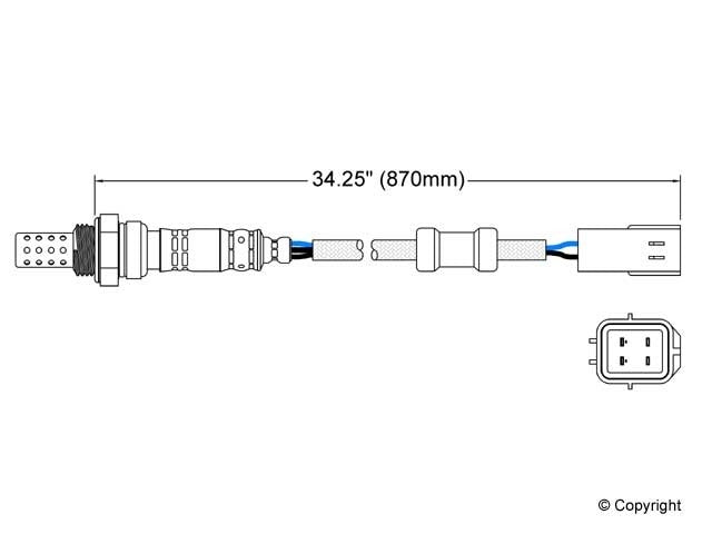 Walker Products Walker Products 250-24072 Oxygen Sensor 4-W Direct Fit 250-24072