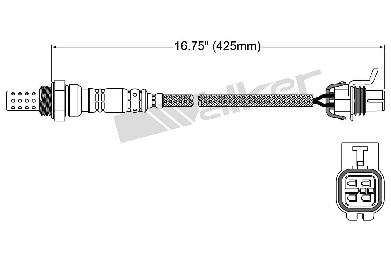 Walker Products Oxygen Sensor 250-24087