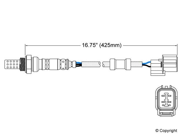 Walker Products Walker Products 250-24099 Oxygen Sensor 4-W Direct Fit 250-24099