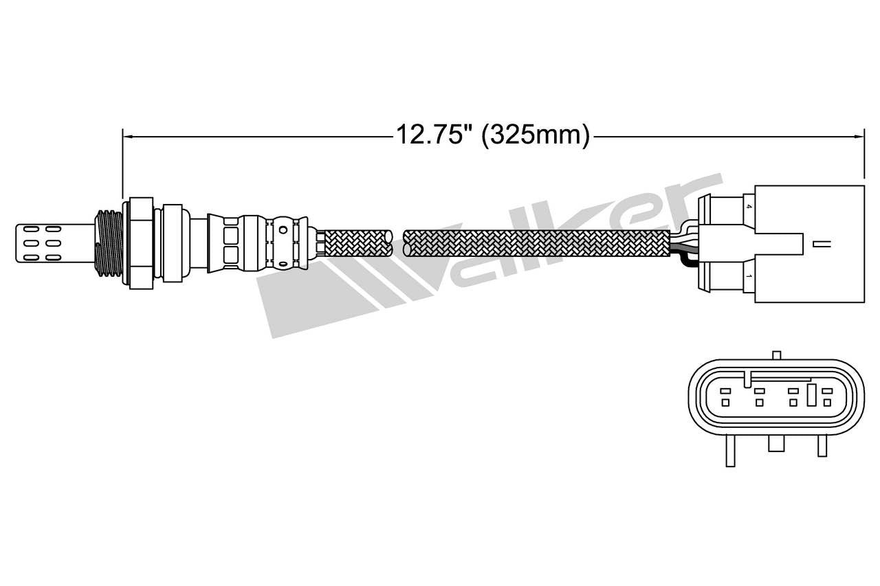 Walker Products Walker Products 250-241003 Oxygen Sensor 4-W Direct Fit 250-241003