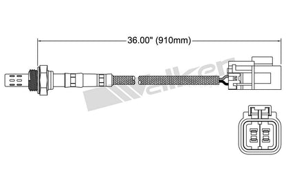 Walker Products Walker Products 250-24102 Oxygen Sensor 4-W Direct Fit 250-24102