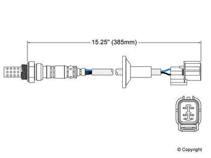 Walker Products Walker Products 250-24105 Oxygen Sensor 4-W Direct Fit 250-24105