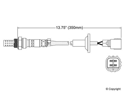 Walker Products Walker Products 250-24107 Oxygen Sensor 4-W Direct Fit 250-24107