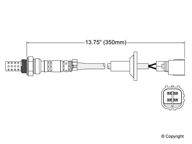 Walker Products Walker Products 250-24107 Oxygen Sensor 4-W Direct Fit 250-24107