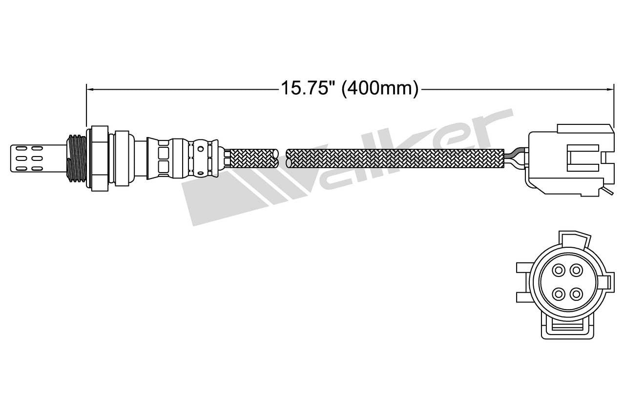Walker Products Walker Products 250-24113 Oxygen Sensor 4-W Direct Fit 250-24113