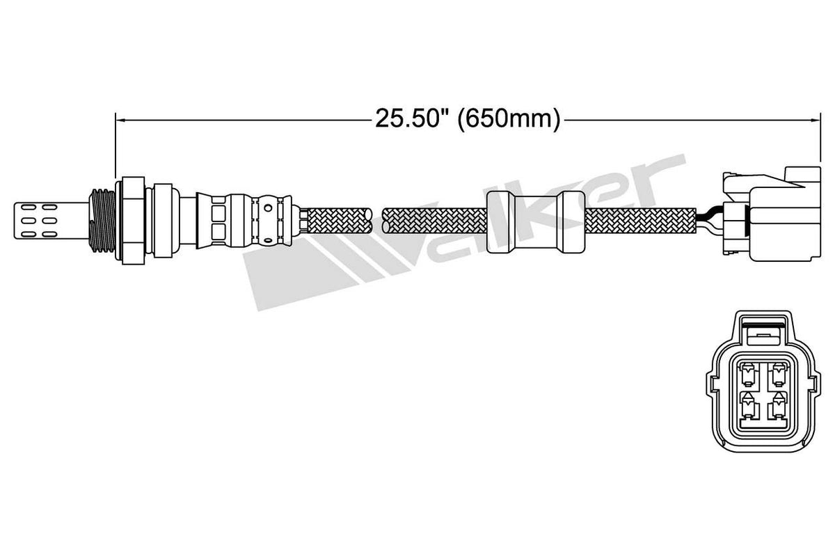 Walker Products Walker Products 250-24121 Oxygen Sensor 4-W Direct Fit 250-24121