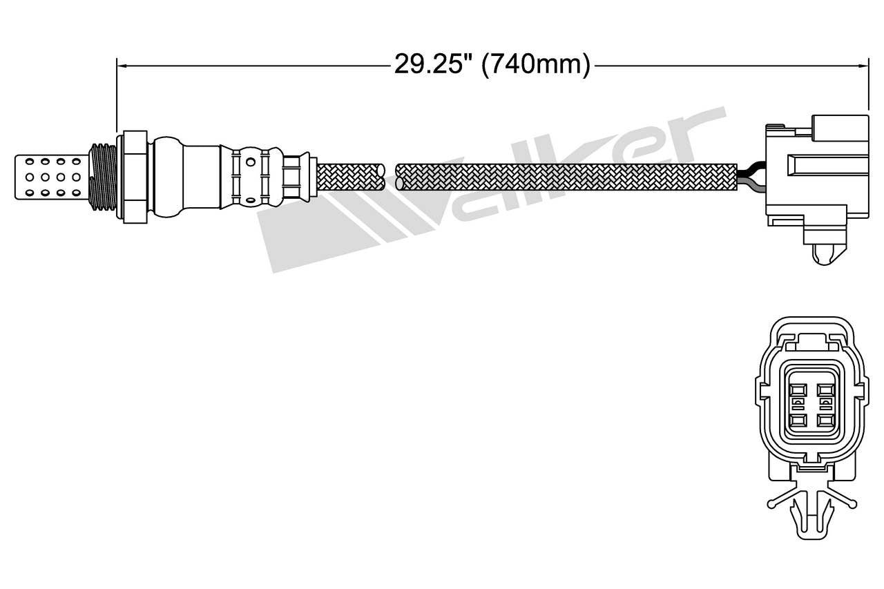 Walker Products Walker Products 250-24123 Oxygen Sensor 4-W Direct Fit 250-24123