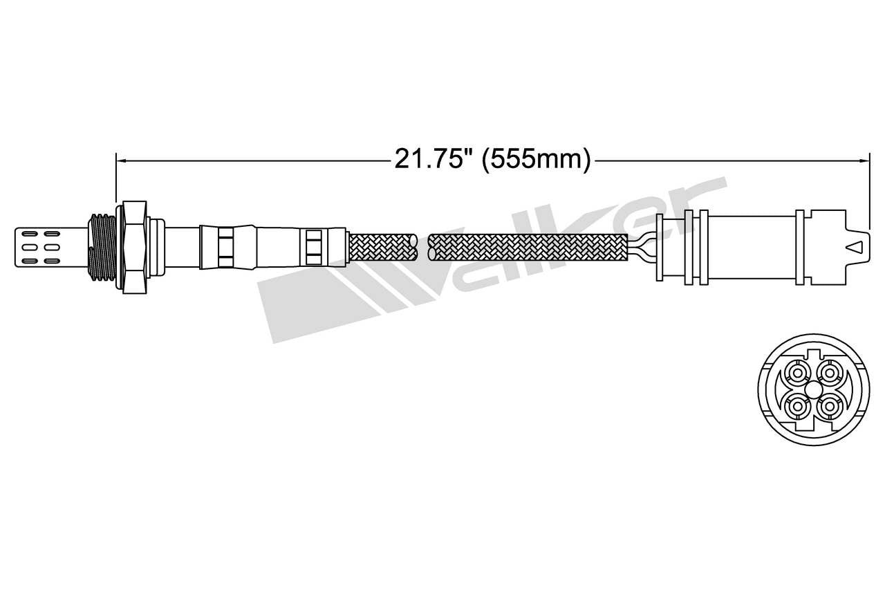 Walker Products Walker Products 250-24125 Oxygen Sensor 4-W Direct Fit 250-24125