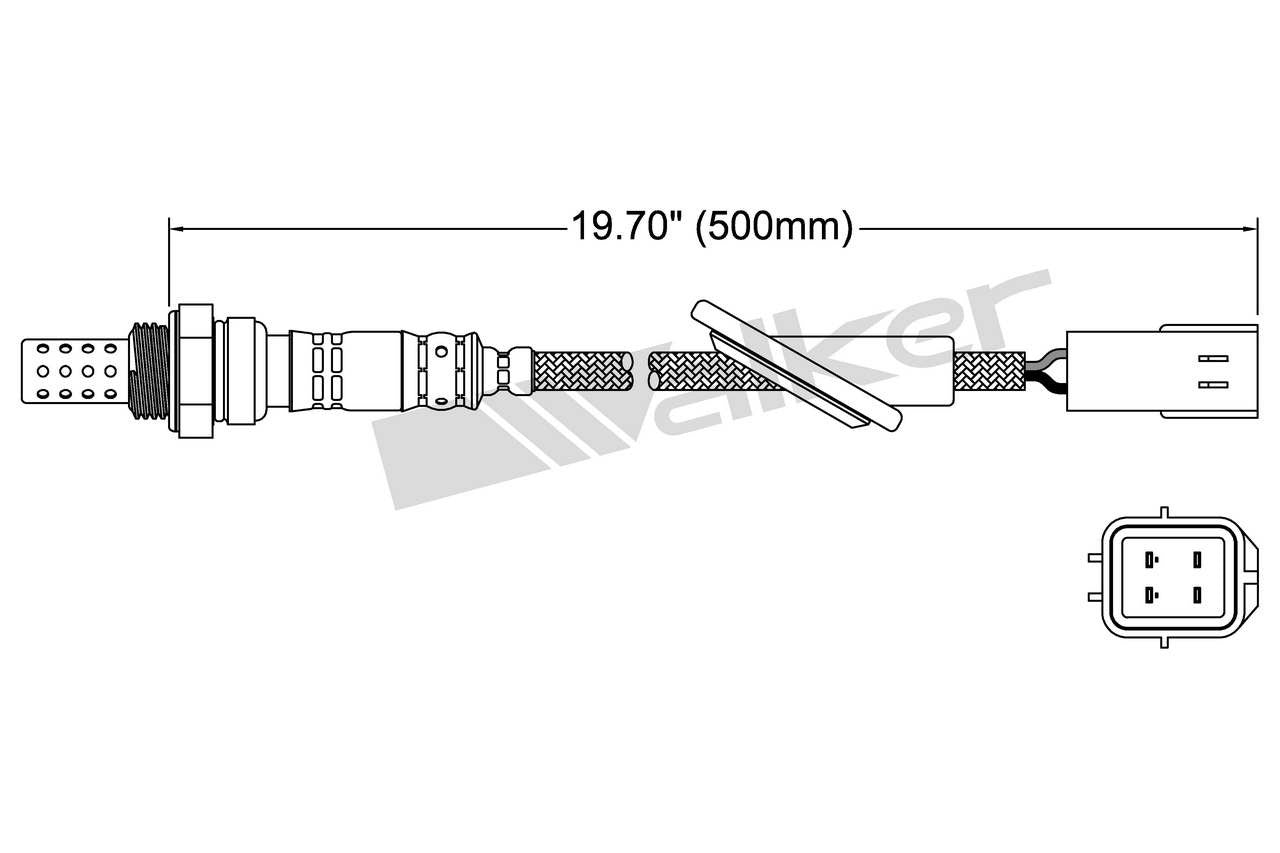 Walker Products Walker Products 250-24129 Oxygen Sensor 4-W Direct Fit 250-24129