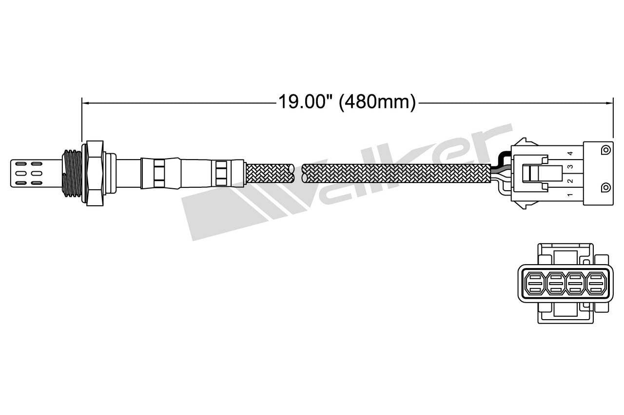 Walker Products Walker Products 250-24134 Oxygen Sensor 4-W Direct Fit 250-24134