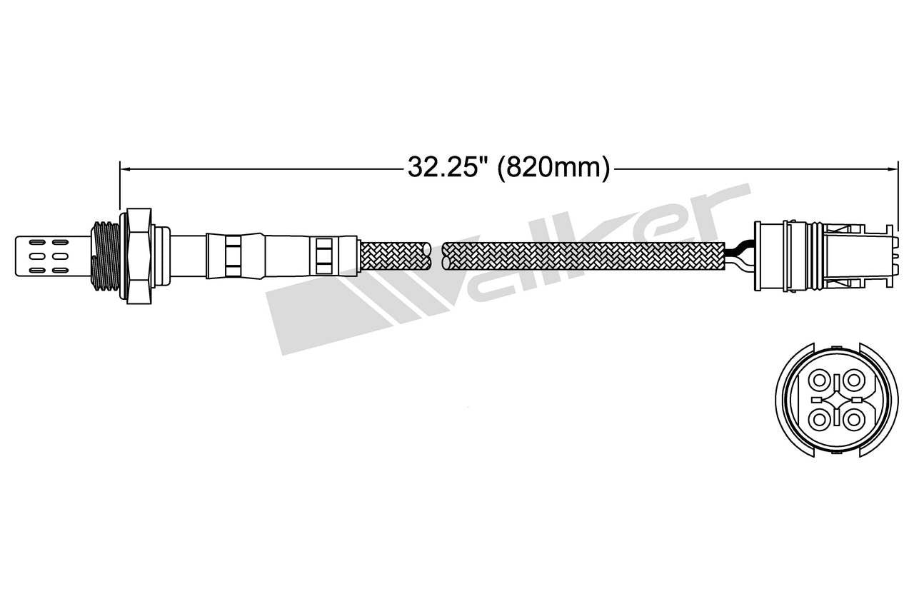 Walker Products Walker Products 250-24143 Oxygen Sensor 4-W Direct Fit 250-24143