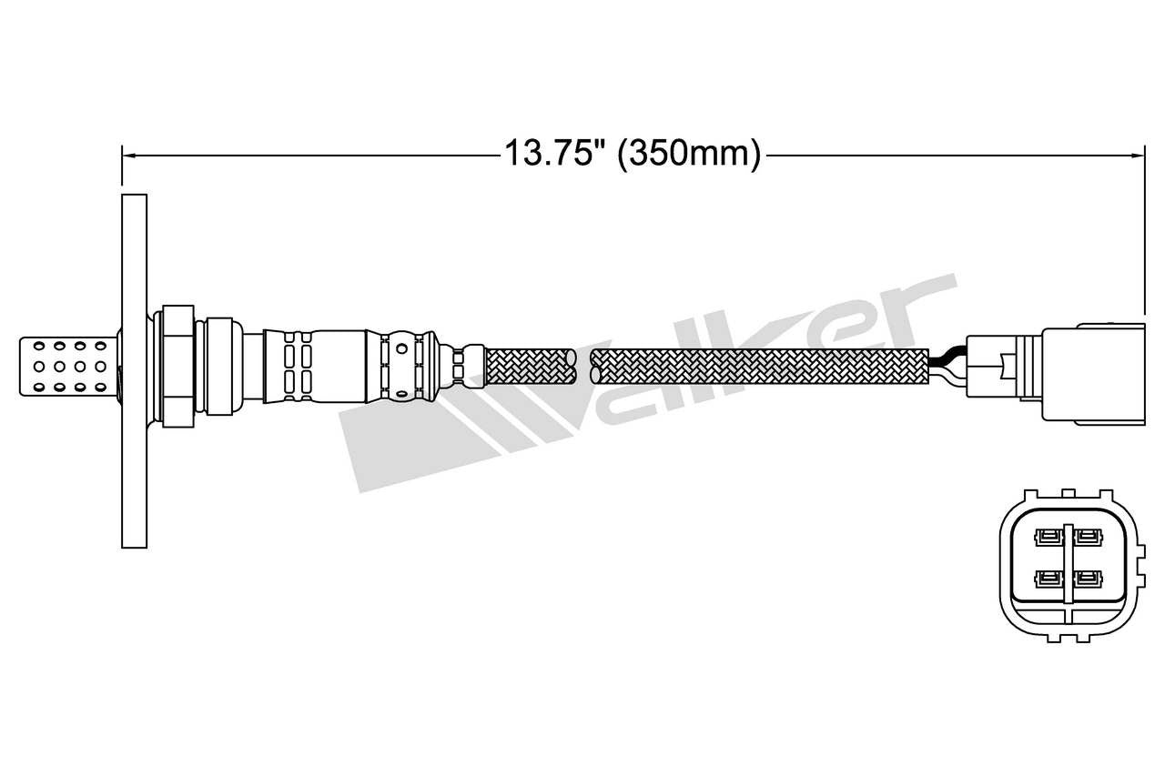 Walker Products Walker Products 250-24151 Oxygen Sensor 4-W Direct Fit W/Flange 250-24151