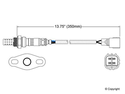 Walker Products Walker Products 250-24151 Oxygen Sensor 4-W Direct Fit W/Flange 250-24151