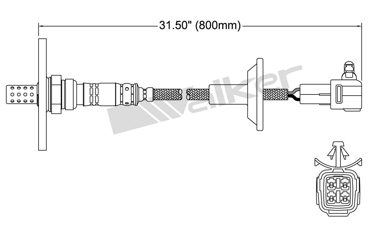 Walker Products Walker Products 250-24152 Oxygen Sensor 4-W Direct Fit W/Flange 250-24152