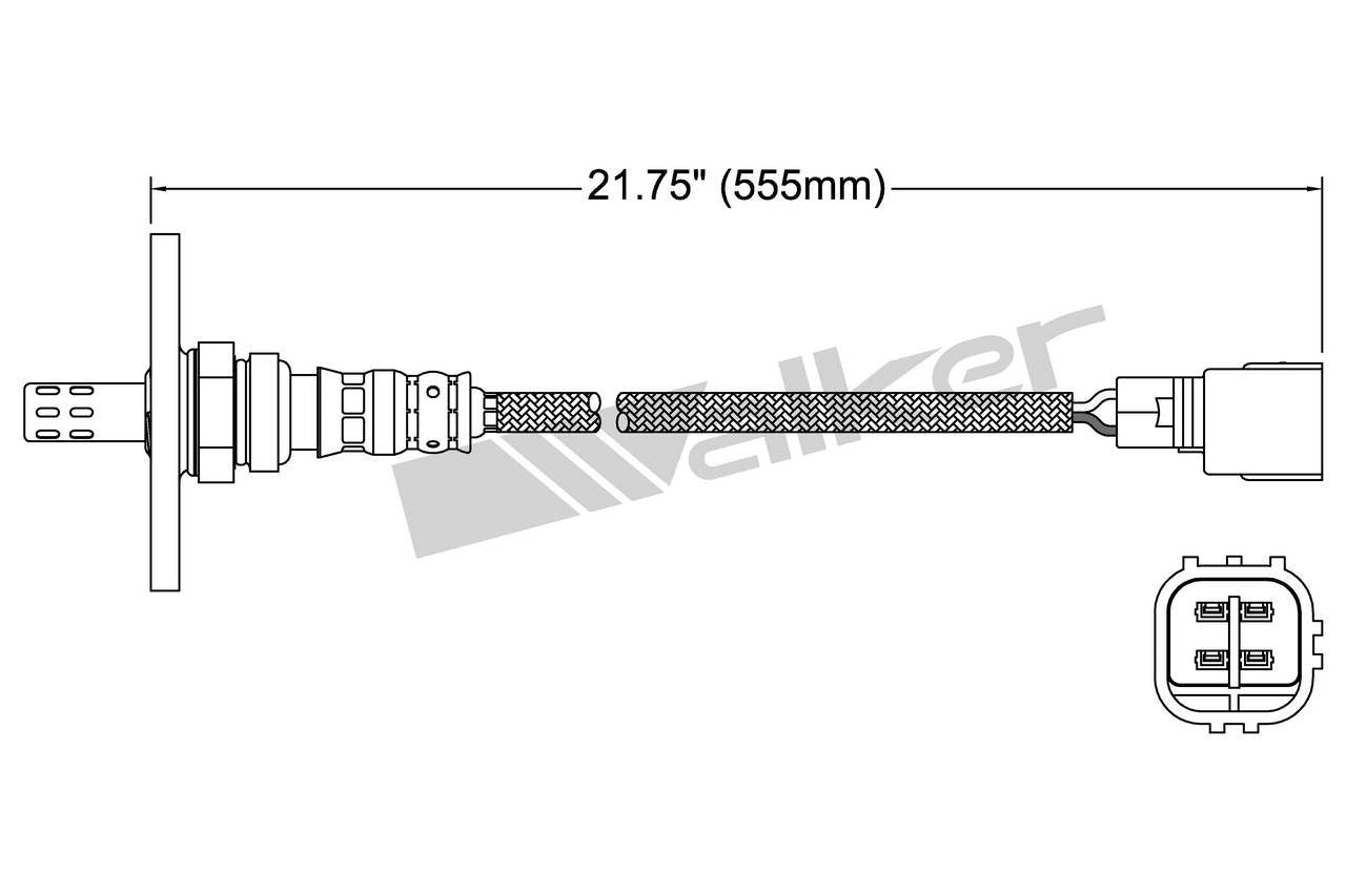 Walker Products Walker Products 250-24153 Oxygen Sensor 4-W Direct Fit W/Flange 250-24153