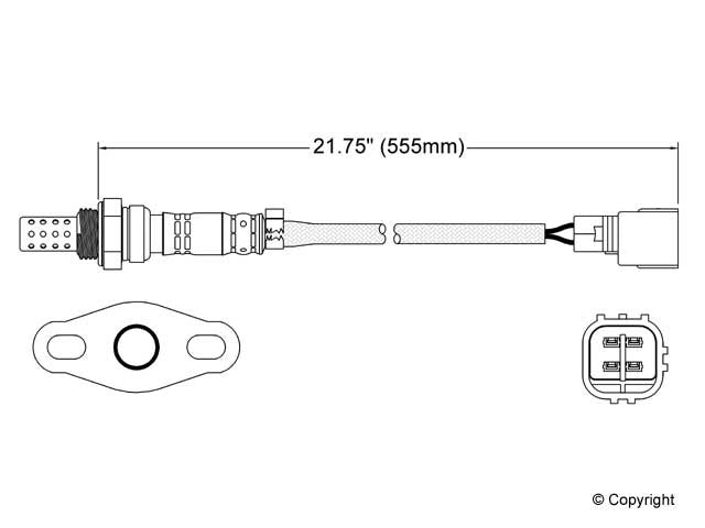 Walker Products Walker Products 250-24153 Oxygen Sensor 4-W Direct Fit W/Flange 250-24153