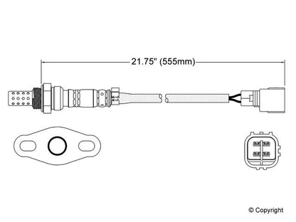 Walker Products Walker Products 250-24153 Oxygen Sensor 4-W Direct Fit W/Flange 250-24153