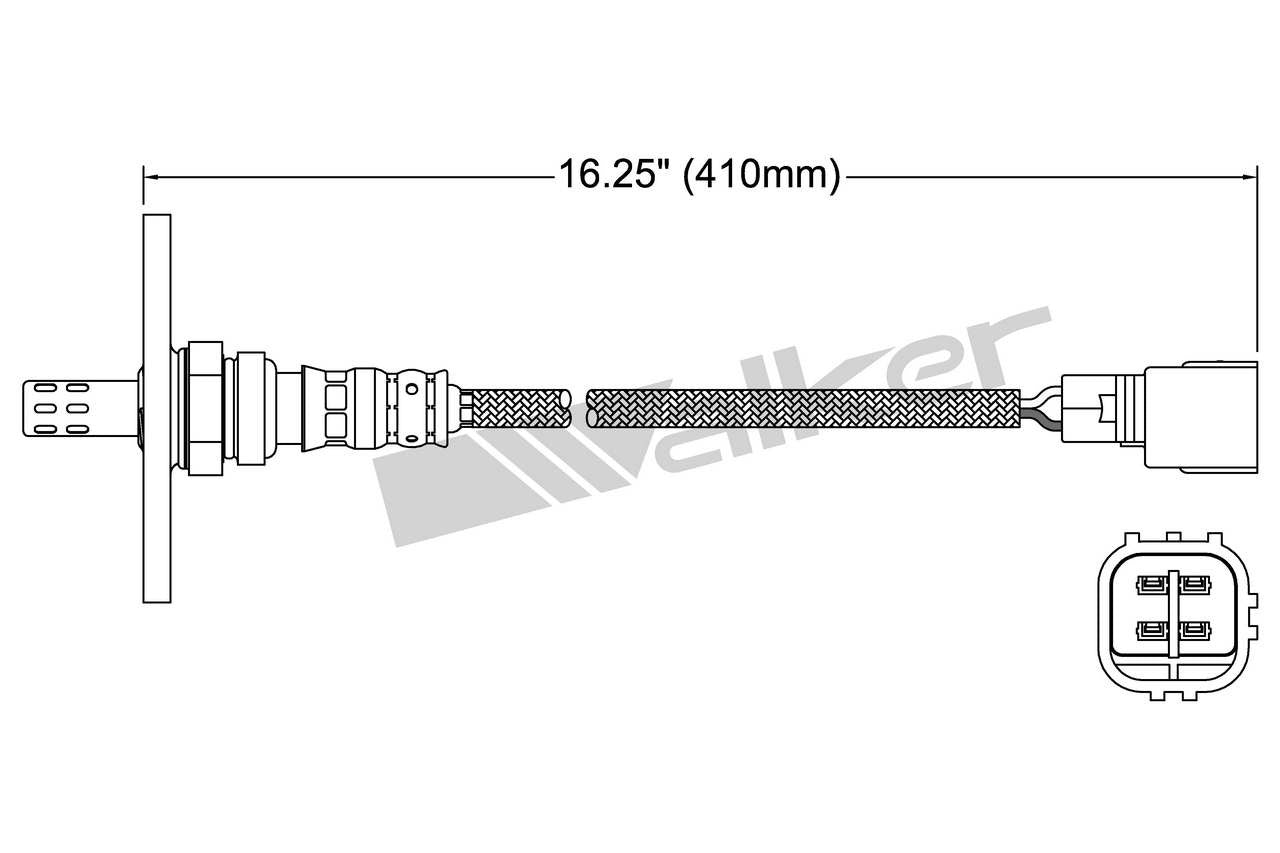 Walker Products Walker Products 250-24154 Oxygen Sensor 4-W Direct Fit W/Flange 250-24154