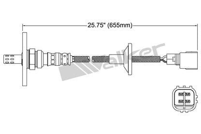 Walker Products Walker Products 250-24155 Oxygen Sensor 4-W Direct Fit W/Flange 250-24155