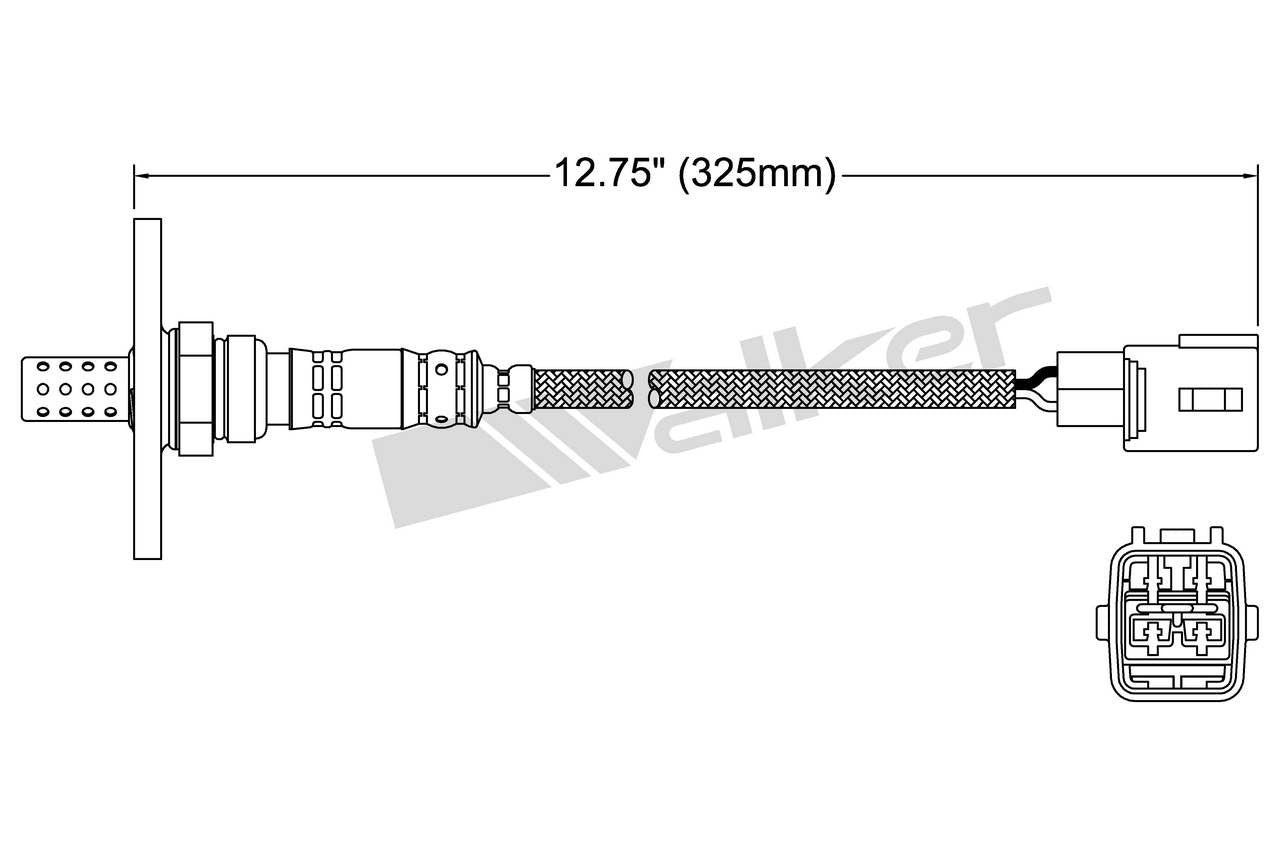 Walker Products Walker Products 250-24156 Oxygen Sensor 4-W Direct Fit W/Flange 250-24156