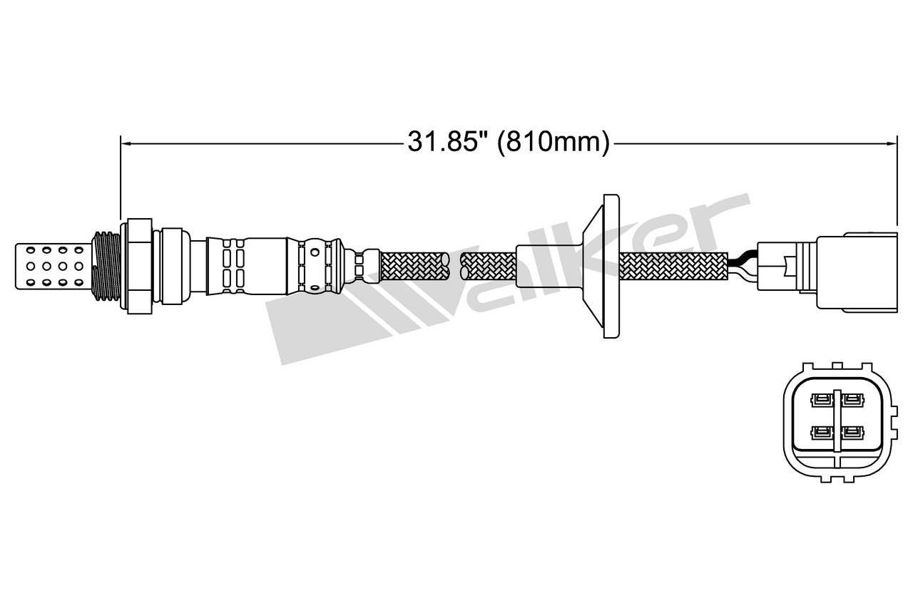Walker Products Walker Products 250-24172 Oxygen Sensor 4-W Direct Fit 250-24172