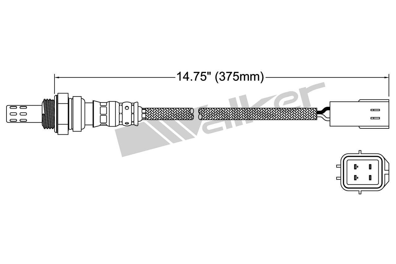 Walker Products Walker Products 250-24183 Oxygen Sensor 4-W Direct Fit 250-24183