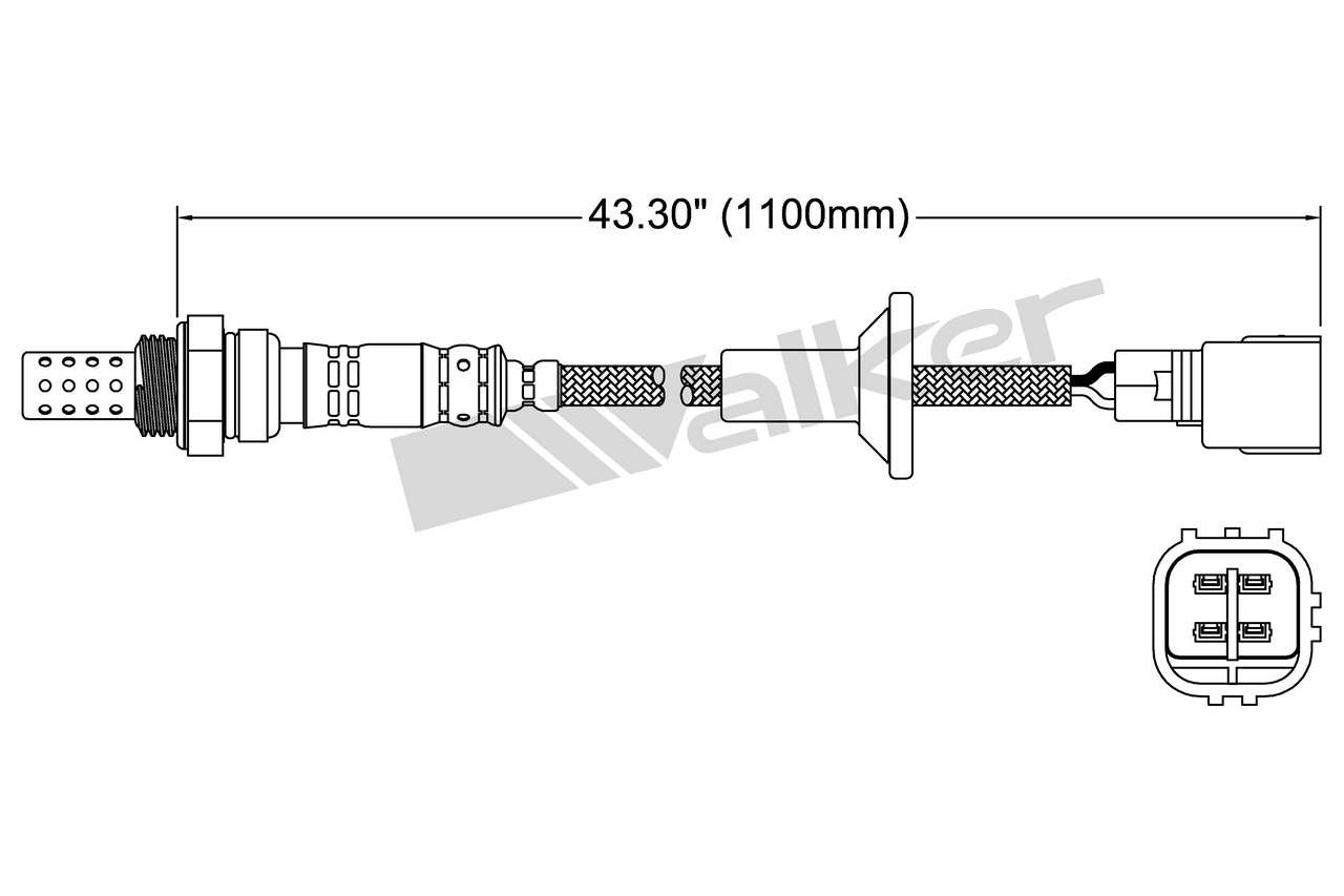 Walker Products Walker Products 250-24187 Oxygen Sensor 4-W Direct Fit 250-24187