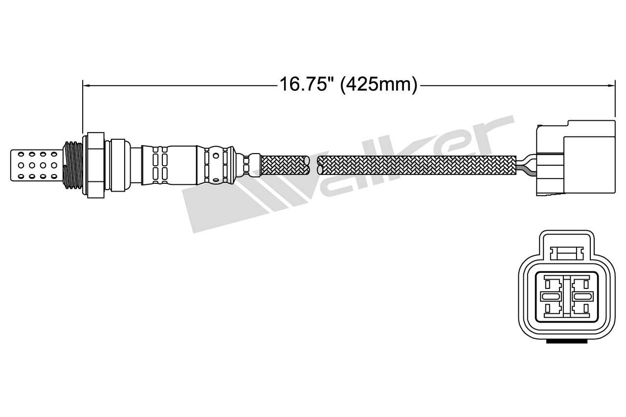 Walker Products Walker Products 250-24228 Oxygen Sensor 4-W Direct Fit 250-24228