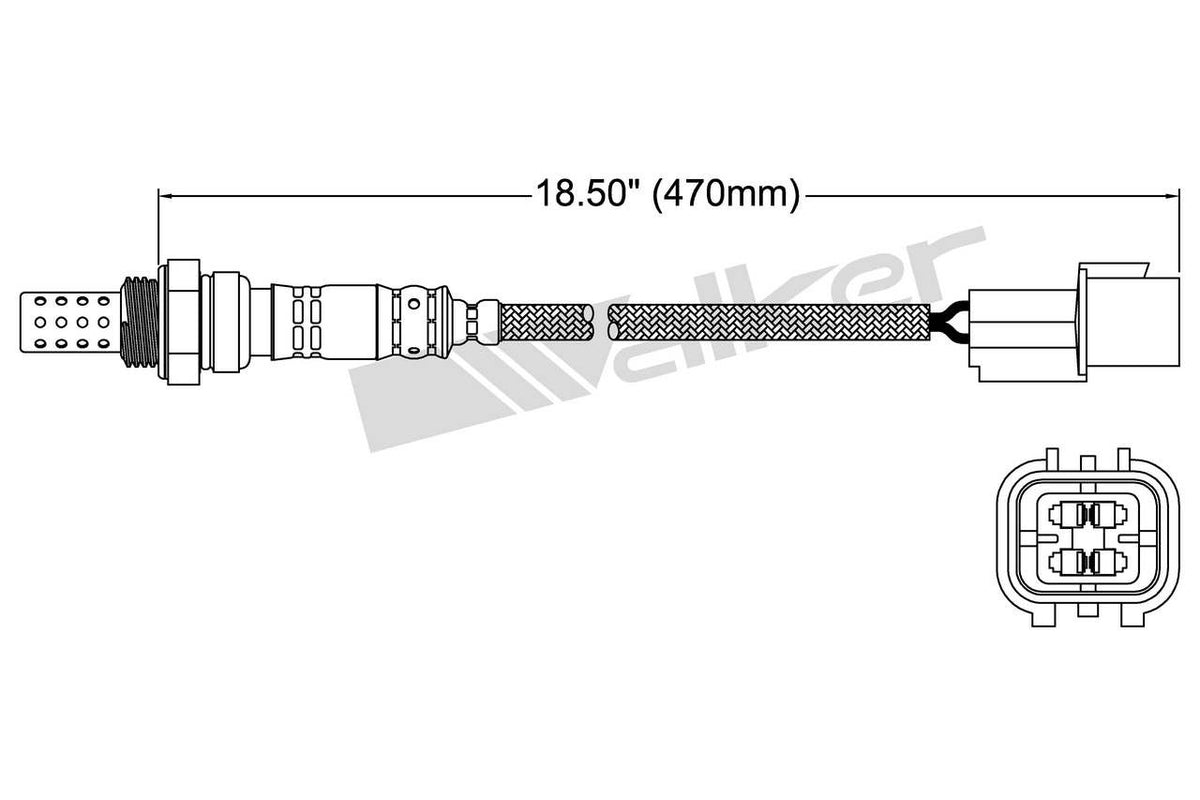Walker Products Walker Products 250-24233 Oxygen Sensor 4-W Direct Fit 250-24233
