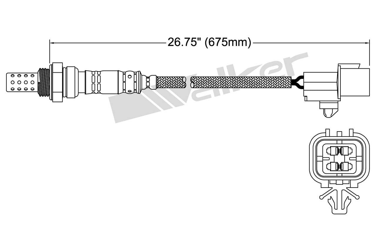 Walker Products Walker Products 250-24235 Oxygen Sensor 4-W Direct Fit 250-24235