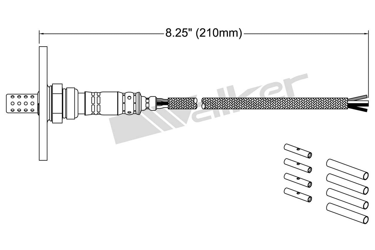 Walker Products Walker Products 250-24250 Oxygen Sensor 4-W Universal W/Flange 250-24250