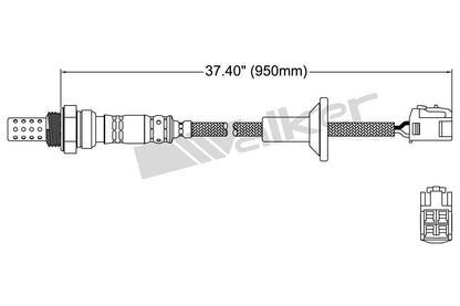 Walker Products Walker Products 250-24261 Oxygen Sensor 4-W Direct Fit 250-24261