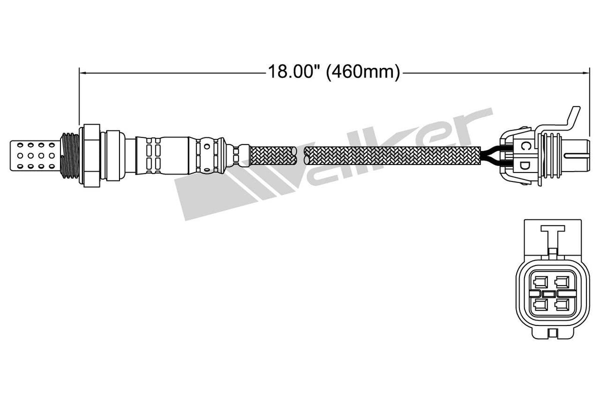 Walker Products Walker Products 250-24267 Oxygen Sensor 4-W Direct Fit 250-24267