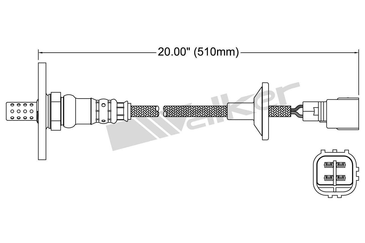 Walker Products Walker Products 250-24277 Oxygen Sensor 4-W Direct Fit W/Flange 250-24277