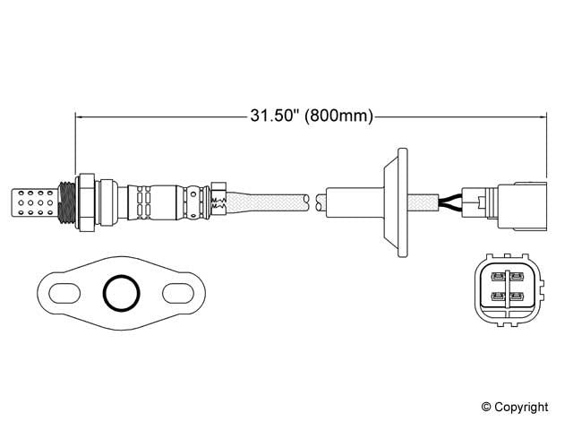 Walker Products Walker Products 250-24278 Oxygen Sensor 4-W Direct Fit W/Flange 250-24278