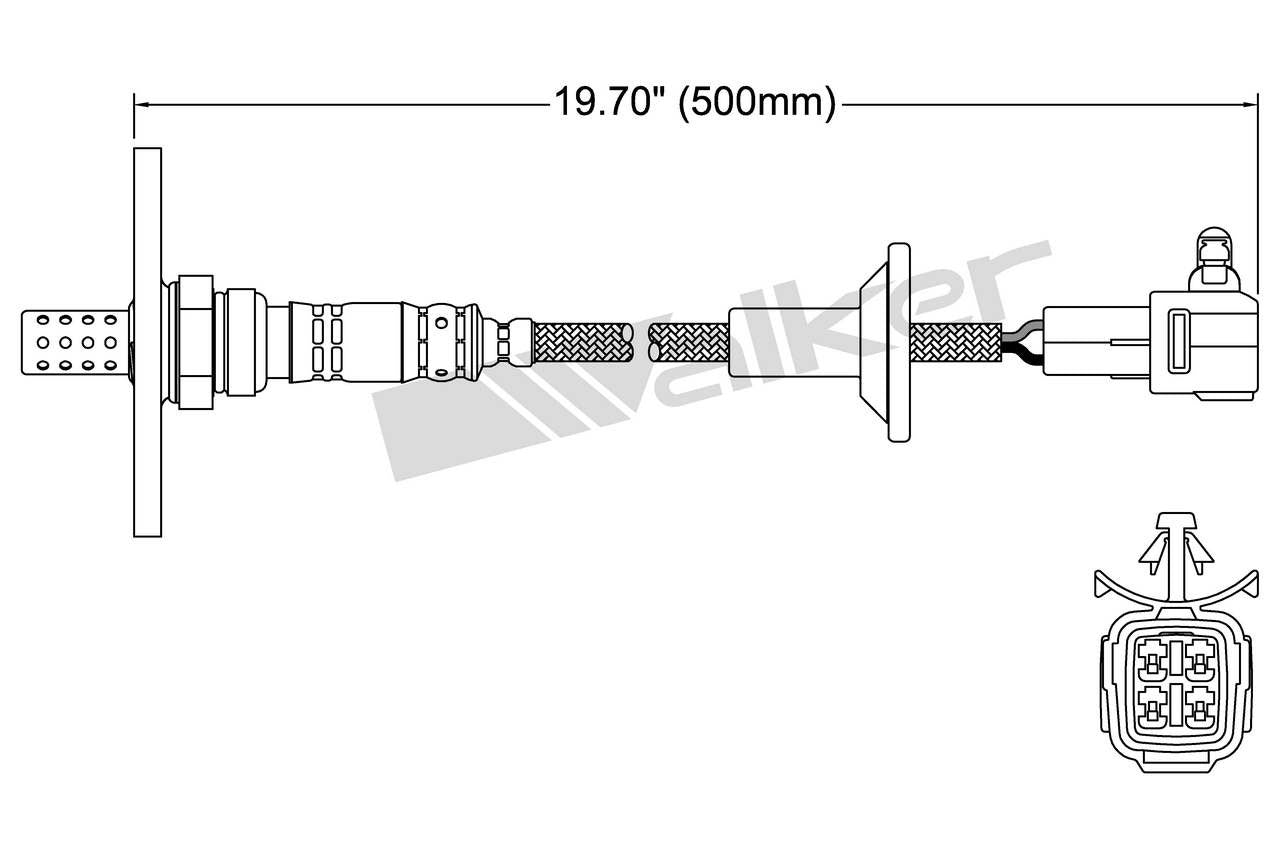 Walker Products Walker Products 250-24281 Oxygen Sensor 4-W Direct Fit W/Flange 250-24281