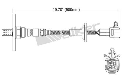 Walker Products Walker Products 250-24281 Oxygen Sensor 4-W Direct Fit W/Flange 250-24281