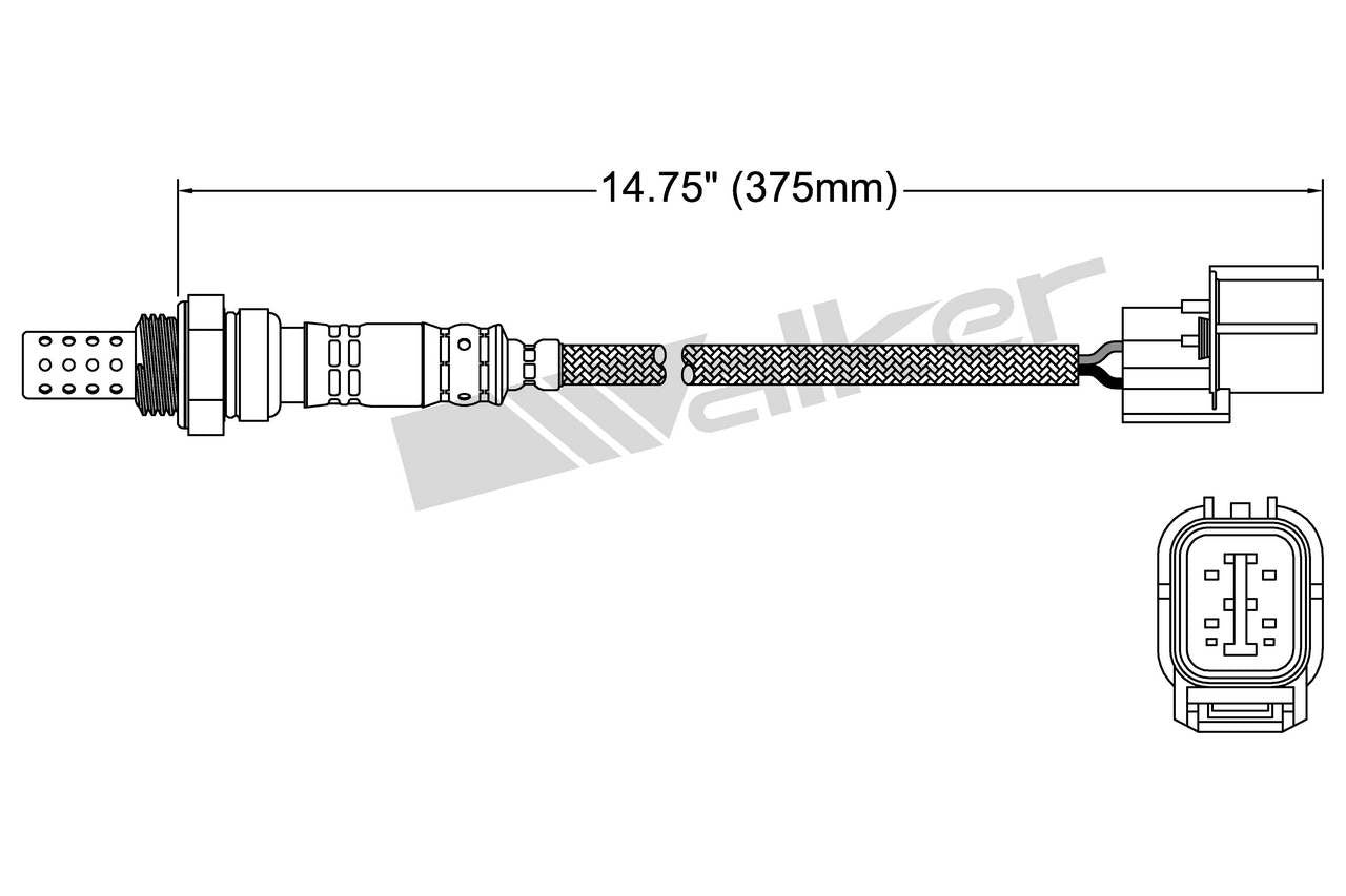 Walker Products Walker Products 250-24308 Oxygen Sensor 4-W Direct Fit 250-24308